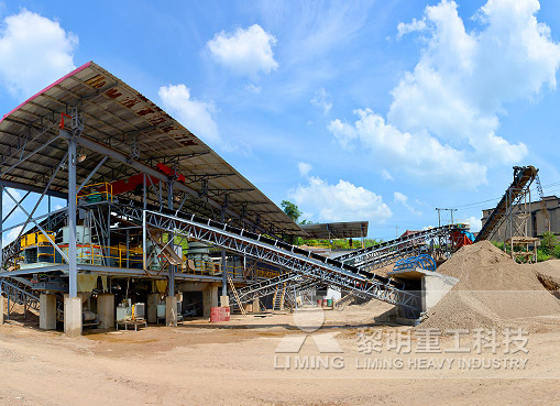 广东梅州时产200吨鹅卵石制砂生产线应用混凝土搅拌站