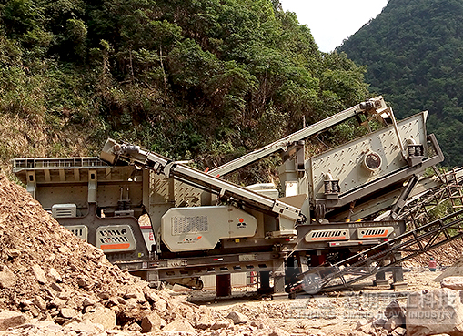 浙江时产100吨石灰石移动破碎站制砂项目应用建筑、修路、混凝土搅拌站